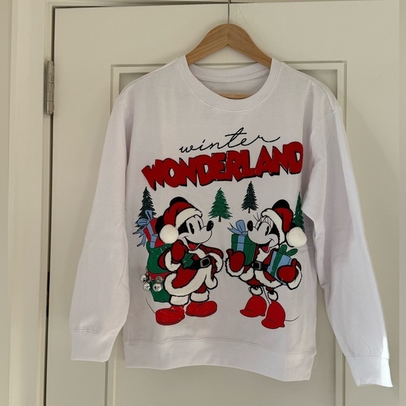 Disney Tops - NWOT Disney Mickey And Minnie Mouse Christmas Jumper with silver bells